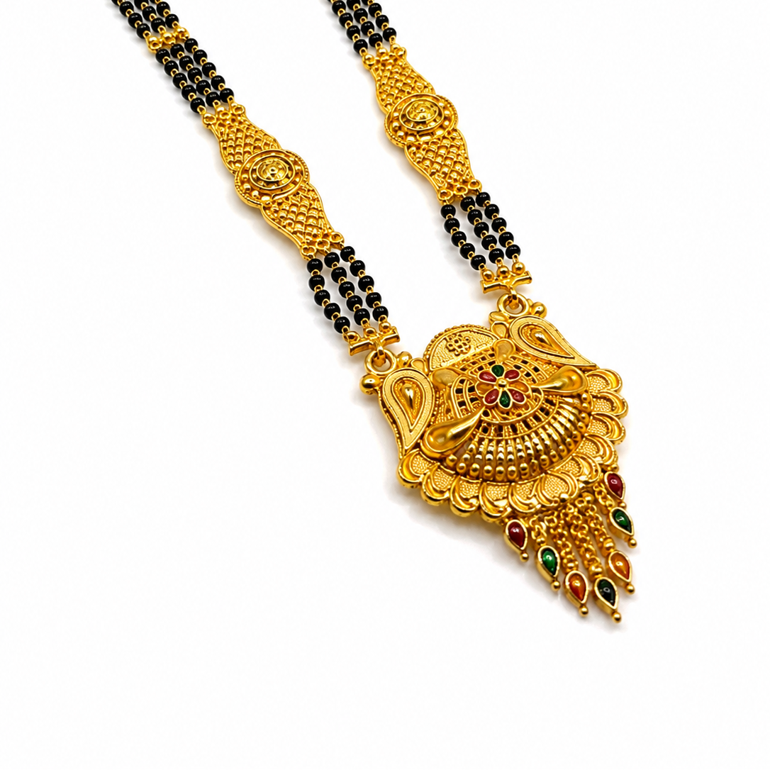 Premium Traditional Mangalsutra Necklace with Elegant Swan Design