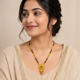 Premium Traditional Mangalsutra Necklace with Elegant Swan Design