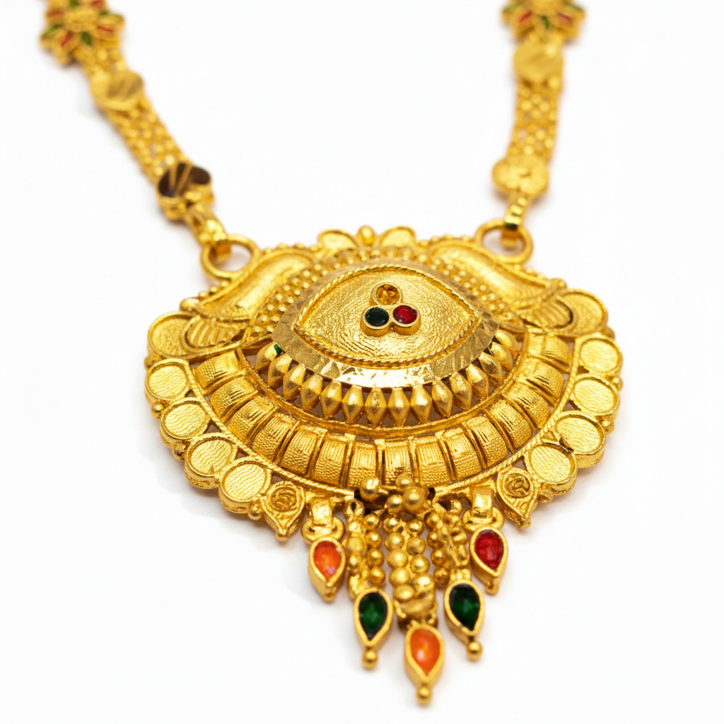 Royal Heritage Mangalsutra Necklace with Intricate Ornamental Pendant Design for Women