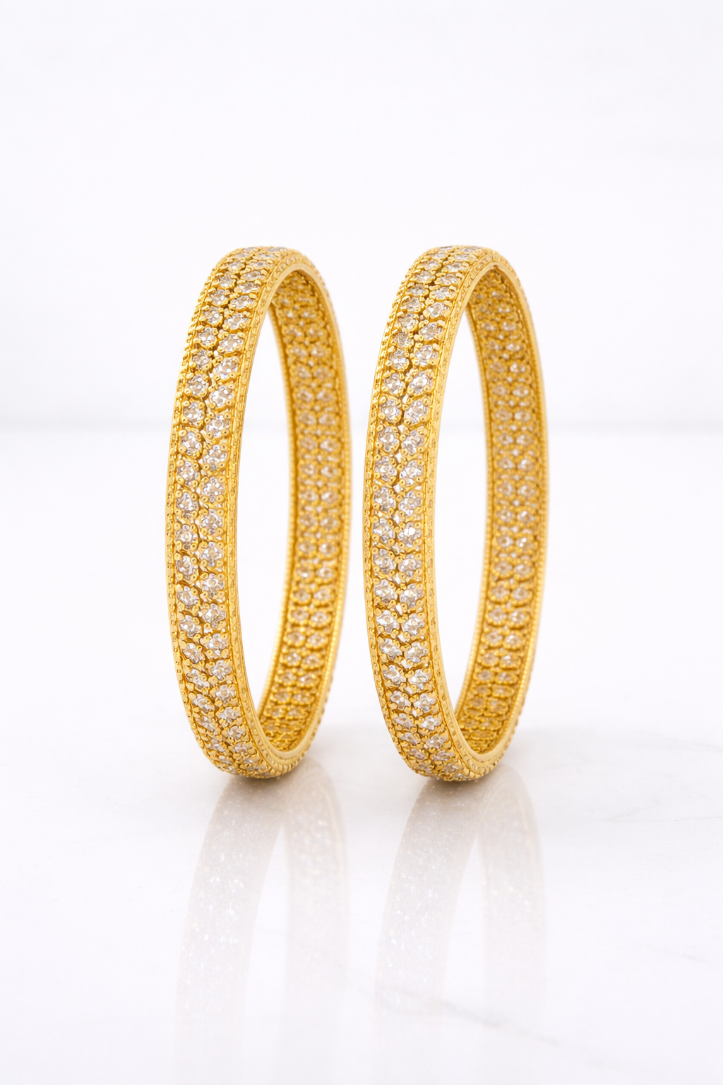 NXGOLD Trendy Diamond Cut Bangles For Women