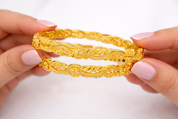 NXGOLD Trendy Floral Designer Bangles For Women