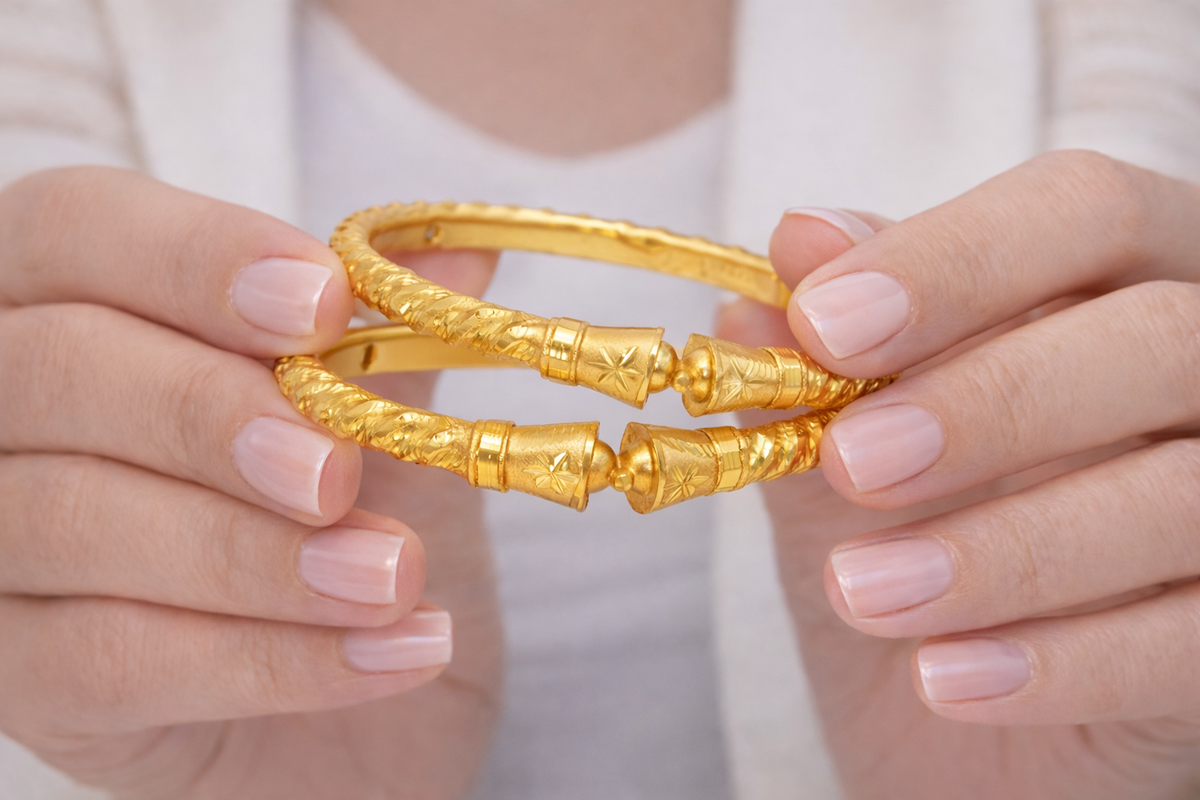 NXGOLD Trendy Bangles Set of 2 For Women