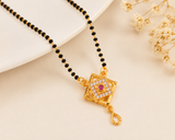 Designer Square Ruby CZ Stone Mangalsutra for Women