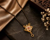 Designer Square Ruby CZ Stone Mangalsutra for Women