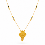 Traditional Mangalsutra with Black Beads & Heritage Pendant