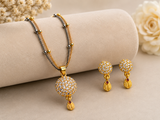 Royal Dazzle CZ Pendant Necklace Set