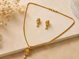 NXGOLD Timeless Floral CZ Pendant Necklace set
