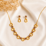 NXGOLD Scarlet Sparkle Gold-Plated Necklace Set