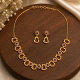 NXGOLD Scarlet Sparkle Gold-Plated Necklace Set