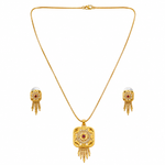 NXGOLD Signature Ruby Elegance Necklace & Earrings Set