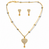 Luxe Crystal Heart Pendant & Matching Earrings Set