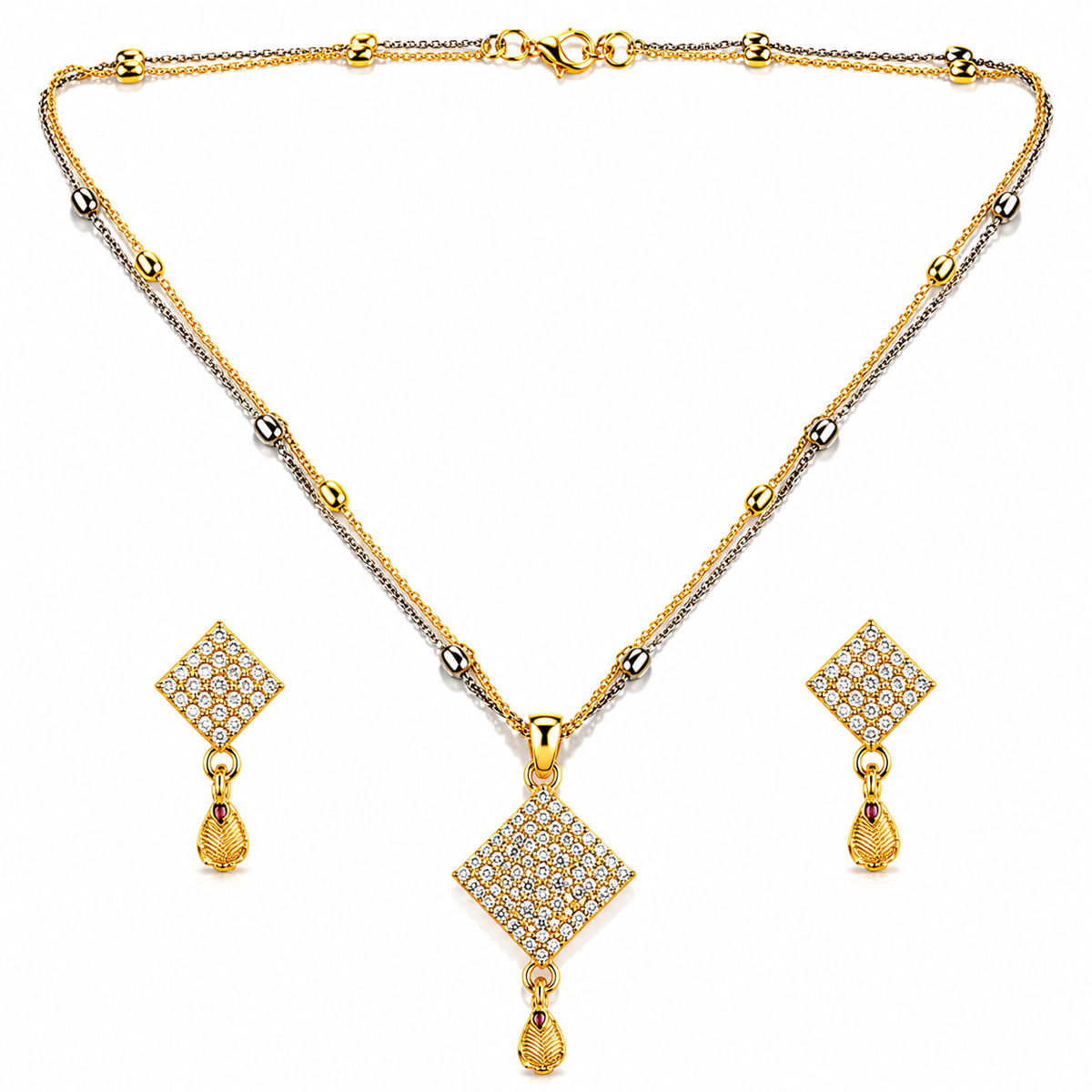 NXGOLD Luxe Radiance Dual-Tone Jewelry Set