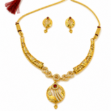 Luxury Royal Spark CZ Statement Necklace Set for Women & Girls
