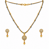 Royal Dazzle CZ Pendant Necklace Set