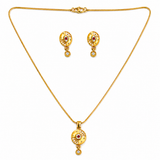 Radiant Ruby Halo Pendant Necklace Set
