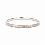Premium 925 Sterling Silver Zigzag Pattern Kada Bracelet