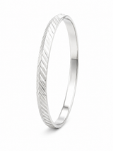 Premium Sterling Silver Chevron Pattern Kada for Men