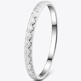Classic 925 Sterling Silver Chevron Pattern Men's Kada