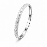 Classic 925 Sterling Silver Chevron Pattern Men's Kada