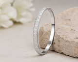 Classic 925 Sterling Silver Chevron Pattern Men's Kada