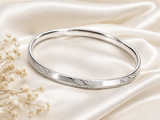 925 Sterling Silver Diamond-Cut Designer Kada for Men & Women