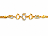 Premium Triple Oval CZ Link Bracelet for Women