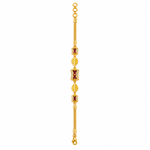 Imperial Ruby Baguette Link Bracelet for Women & Girls