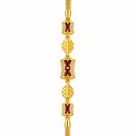 Imperial Ruby Baguette Link Bracelet for Women & Girls