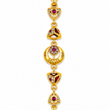 Luxury Ruby Trinity Charm Bracelet for Women & Girls