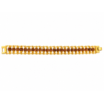 Premium Rudraksha Beaded Gold Bracelet with Dual Chain Design