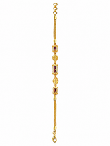 Imperial Ruby Baguette Link Bracelet for Women & Girls