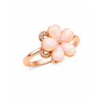 NXGOLD Luxury 360° Rotating Flower Ring with Opal & Cubic Zirconia
