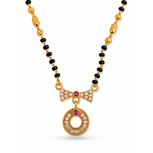 Minimalist Circular Pendant Mangalsutra for Daily Wear