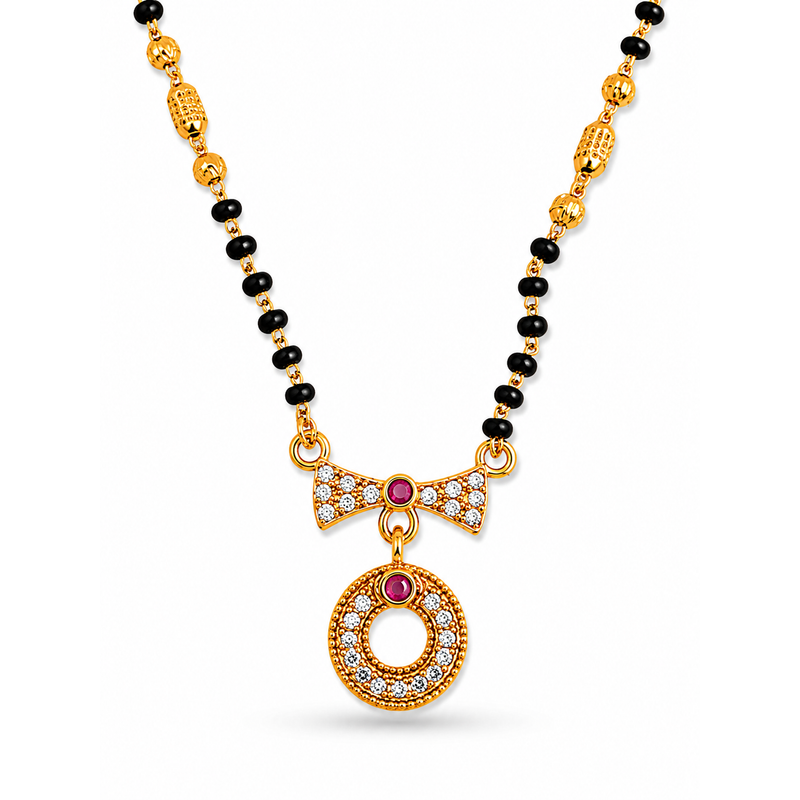 Minimalist Circular Pendant Mangalsutra for Daily Wear
