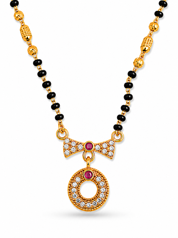 Minimalist Circular Pendant Mangalsutra for Daily Wear
