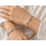 925 Silver Flower Pattern Bangles