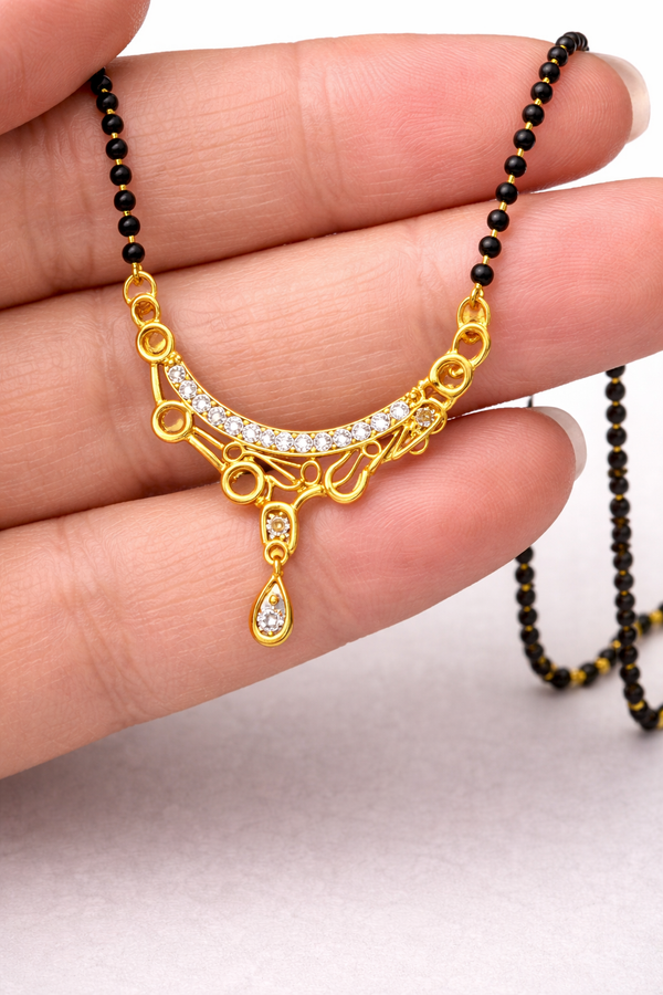 NXGOLD Mangalsutra With Stone Pendant