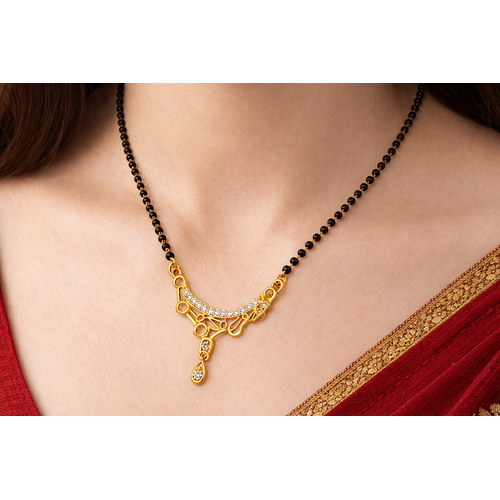NXGOLD Mangalsutra With Stone Pendant