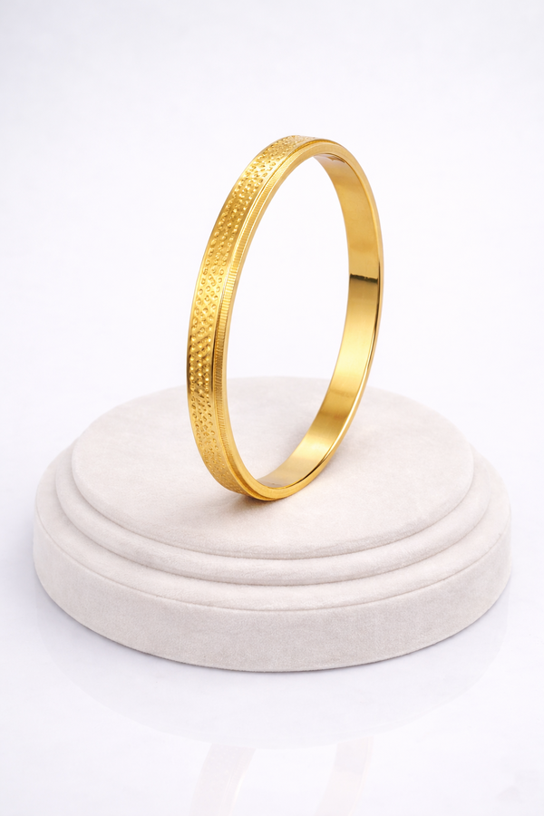 NXGOLD Designer Gold Kada for Men