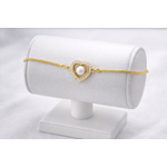NXGOLD Heart Pearl Bracelet