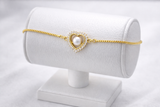 NXGOLD Heart Pearl Bracelet