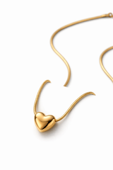 Elegant Gold Minimal Heart Pendant Necklace