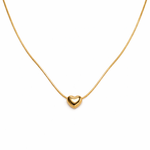 Elegant Gold Minimal Heart Pendant Necklace