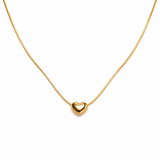 Elegant Gold Minimal Heart Pendant Necklace