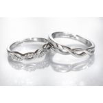 His & Hers Stainless Steel Infinity Couple Ring Set