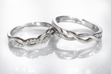 His & Hers Stainless Steel Infinity Couple Ring Set