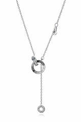 Elegant Silver Roman Ring Pendant Necklace