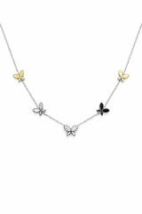 Elegant Silver Butterfly Charm Necklace