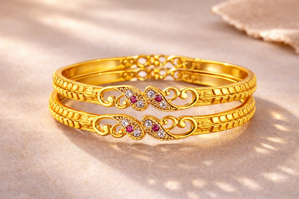 NXGOLD Stone Bangle For Women