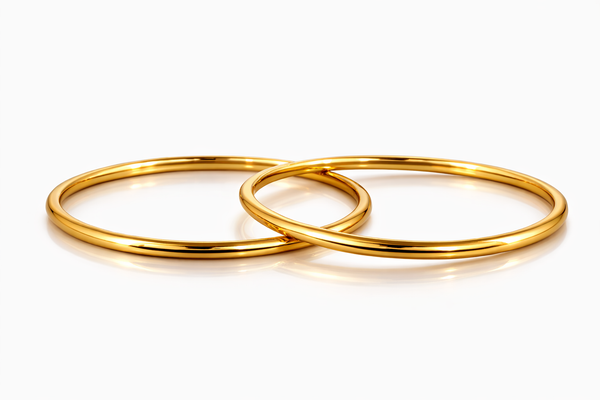 NXGOLD Plain Bangles Set For Women